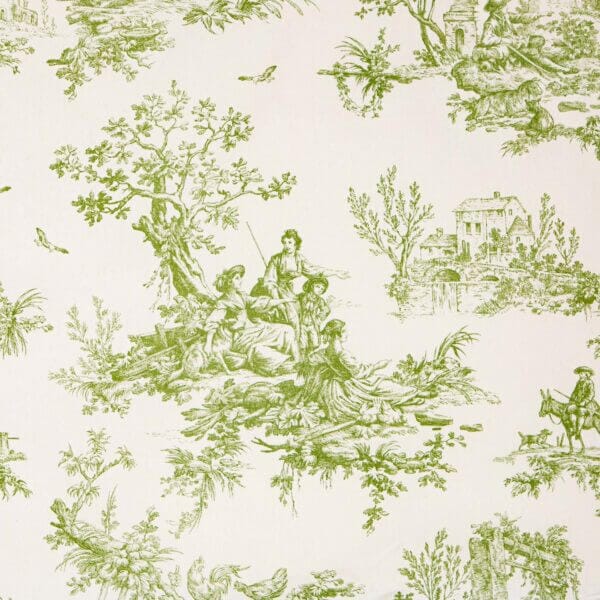 Bouvier Green Toile ~ Fabric by the Yard