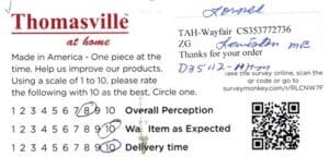 Lornel Lewiston ME D35112-HHM Survey Card