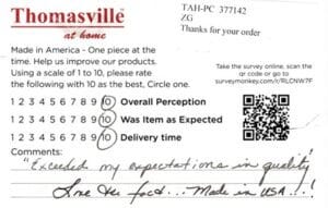 Michelle Justin TX 4PK-CP-HHM Survey Card