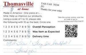 Regina Forestburgh NY 4PK-CP-HHM Survey Card
