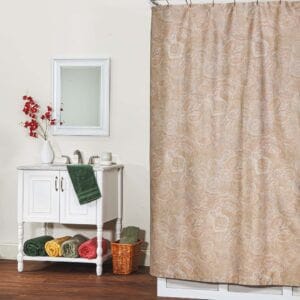 Pastel Paisley Sateen Shower Curtain